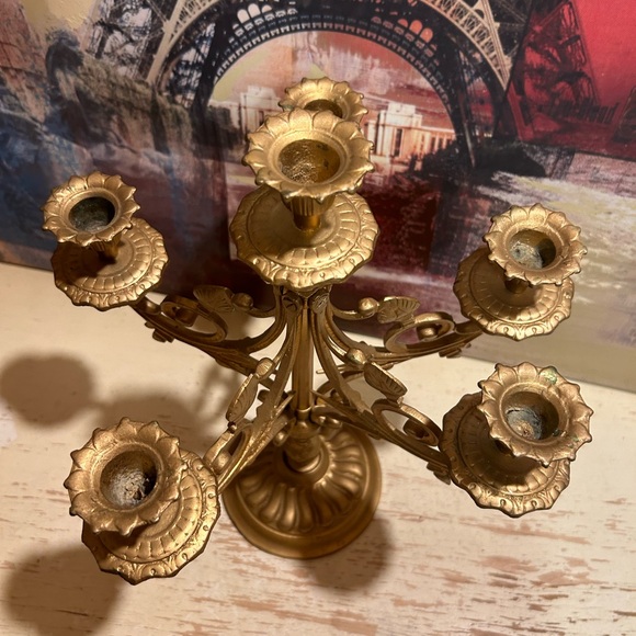 Vintage Victorian candelabra HEAVY - Picture 2 of 13